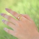 New Luxury Chrms Adjustable Ring