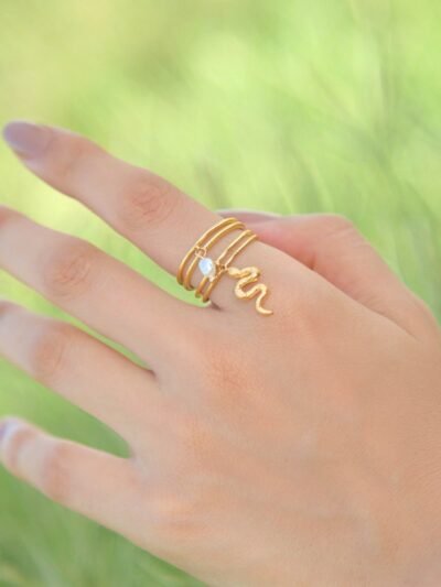 New Luxury Chrms Adjustable Ring